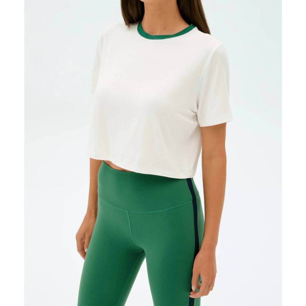 NEW SPLITS59 djuna crop ringer top in white arugula - Picture 3 of 5